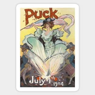 Puck Vintage Magazine Cover Sticker